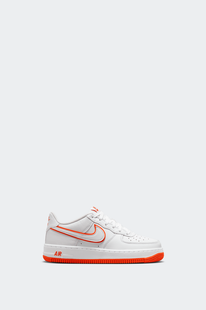 Nike Kids Air Force 1 (White/Picante Red) 6.5Y