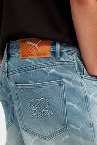 A$AP ROCKY LASER MONOGRAM DENIM PANTS