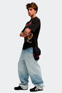 A$AP ROCKY LASER MONOGRAM DENIM PANTS