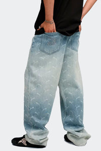 A$AP ROCKY LASER MONOGRAM DENIM PANTS