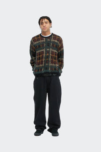 PLAID MOHAIR KNIT