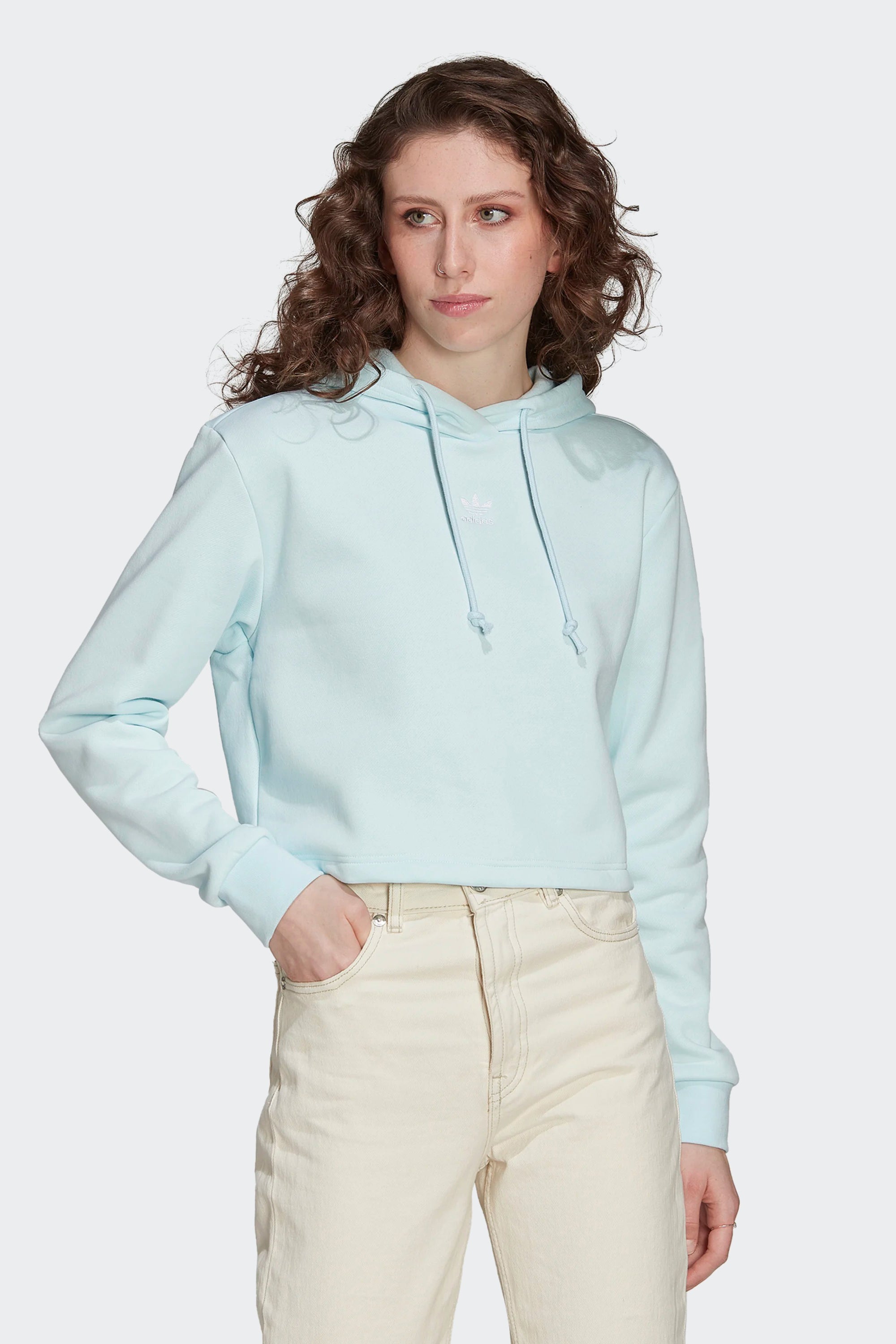 Hoodie Adidas Baby Blue Jumper Trefoil Hoodie Adidas Sweater Blue